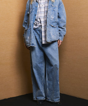 [26SS 预购] 花朵拼布复古休闲运动裤