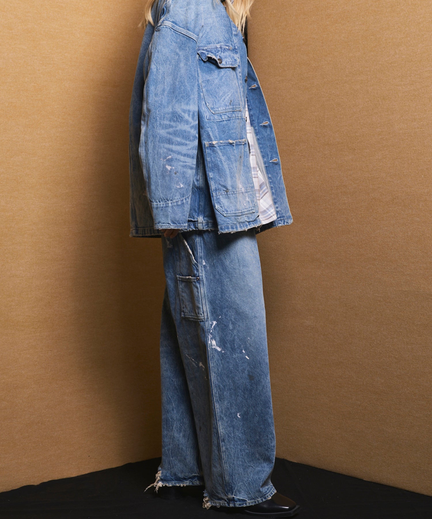 [26SS 预购] 花朵拼布复古休闲运动裤