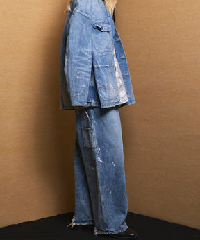 [26SS 预购] 花朵拼布复古休闲运动裤