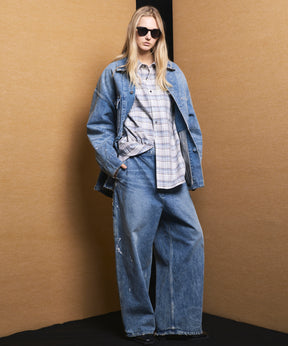 【Italian Dead Stock Fabric】Regular Collar Prime-Over Shirt