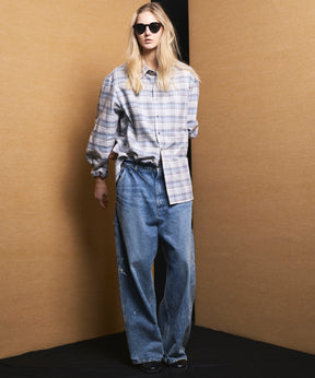 【Italian Dead Stock Fabric】Regular Collar Prime-Over Shirt