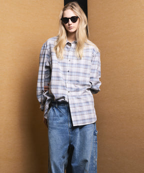 【Italian Dead Stock Fabric】Regular Collar Prime-Over Shirt