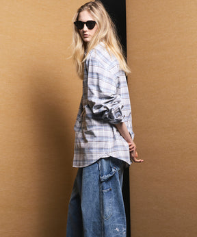 【Italian Dead Stock Fabric】Regular Collar Prime-Over Shirt