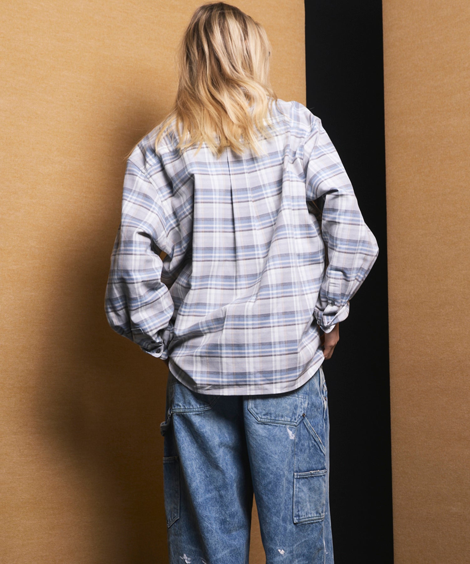 【Italian Dead Stock Fabric】Regular Collar Prime-Over Shirt