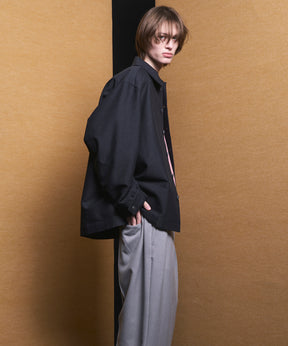 【Italian Dead Stock Fabric】Prime-Over Regular Collar Heavy-Weight Flannel Shirt Blouson