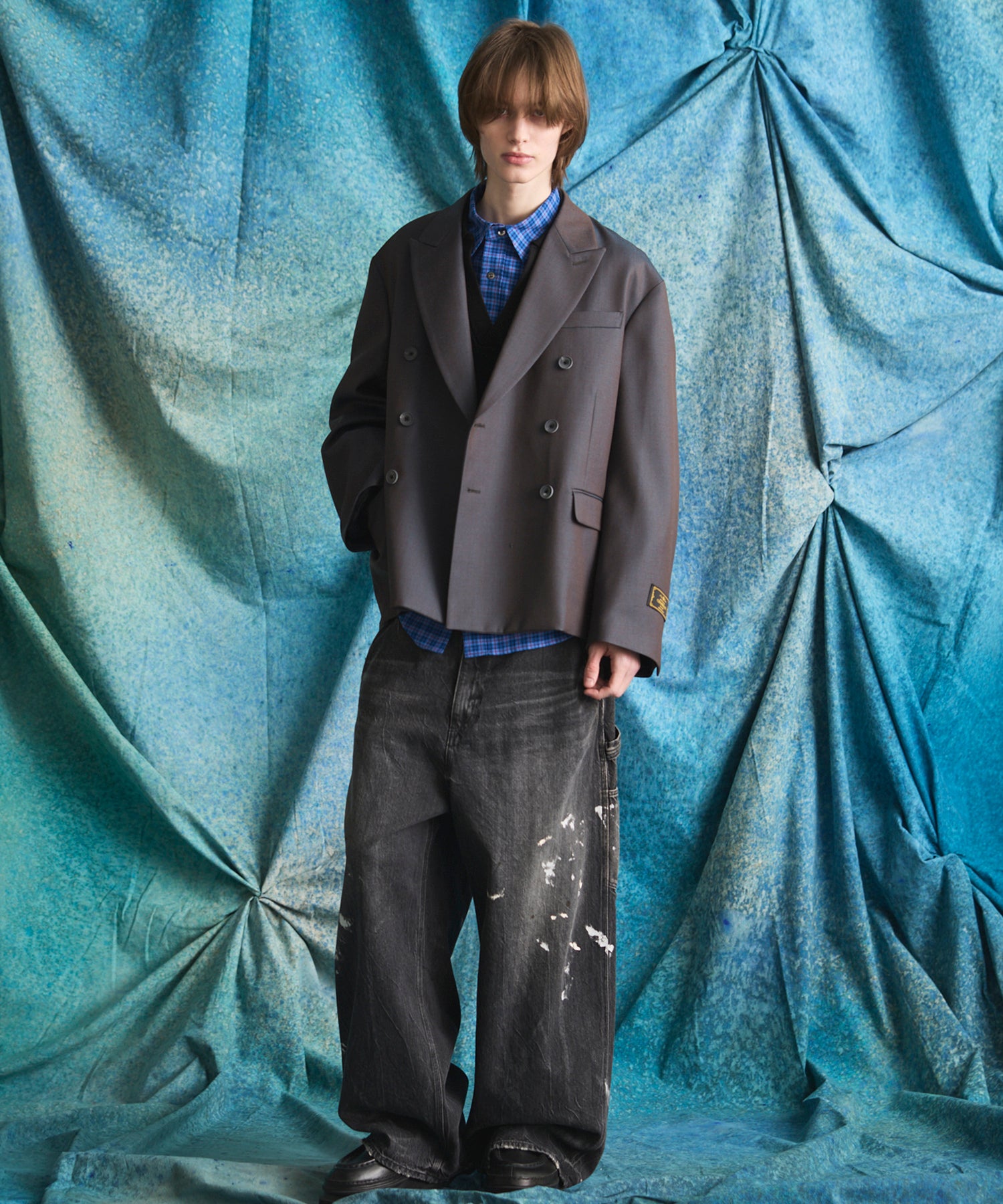 [26SS 预购] 花朵拼布复古休闲运动裤