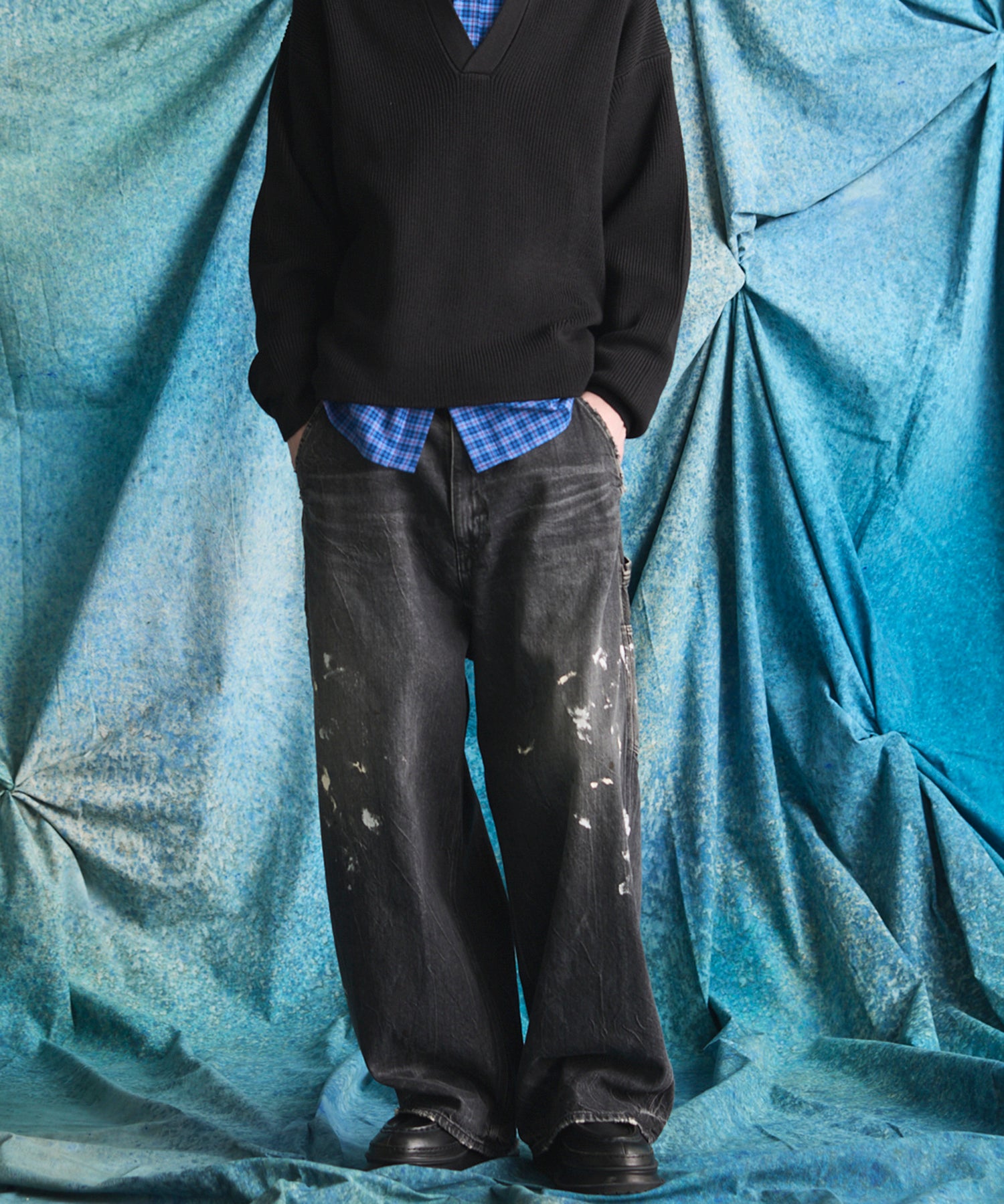 [26SS 预购] 花朵拼布复古休闲运动裤