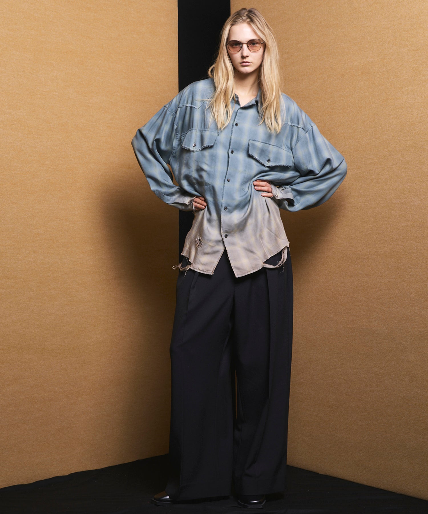 4 색 샹 브레이 세탁 가능한 양모 피크 라펠 더블 가슴 재킷