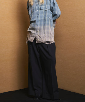 4 Colors Chambray Washable Wool Peaked Lapel Double Breasted Jacket