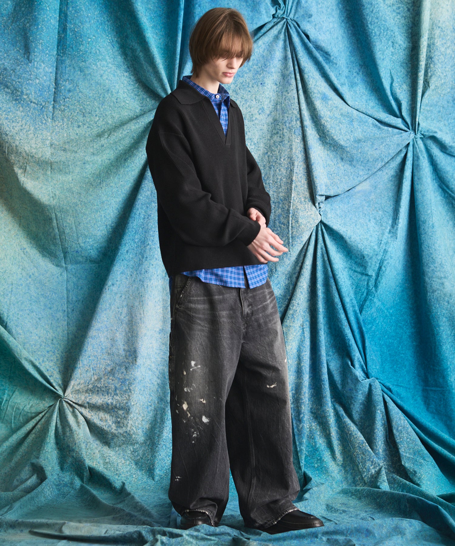 [26SS 预购] 花朵拼布复古休闲运动裤