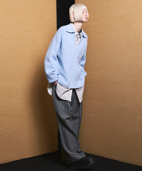 【Italian Dead Stock Fabric】Prime-Over Maxi Regular Collar Shirts Coat