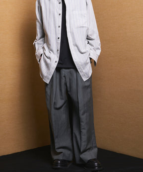 4 Colors Chambray Washable Wool Peaked Lapel Double Breasted Jacket