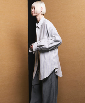 【Italian Dead Stock Fabric】Prime-Over Maxi Regular Collar Shirts Coat