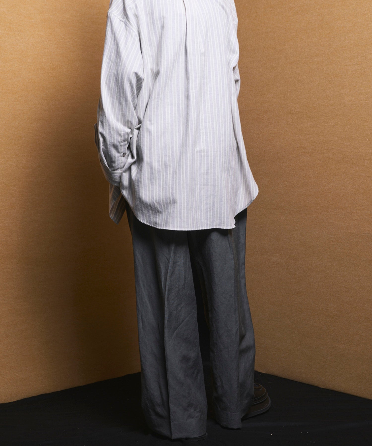 4 Colors Chambray Washable Wool Peaked Lapel Double Breasted Jacket