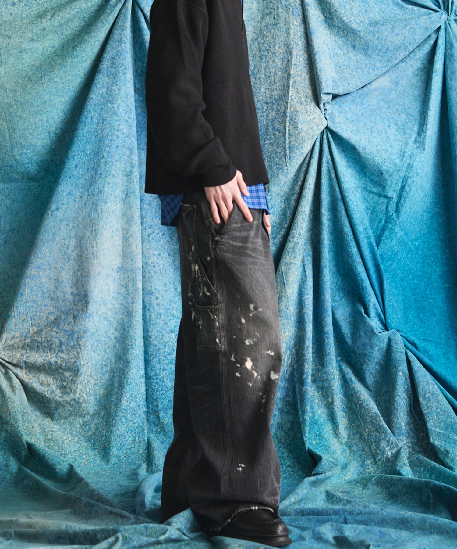 [26SS 预购] 花朵拼布复古休闲运动裤