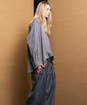 4 Colors Chambray Washable Wool Peaked Lapel Double Breasted Jacket