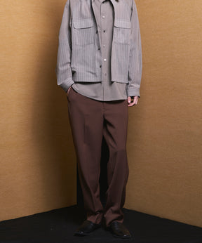 4 Colors Chambray Washable Wool Peaked Lapel Double Breasted Jacket