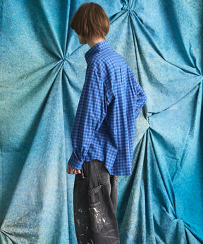 【Italian Dead Stock Fabric】Regular Collar Prime-Over Shirt