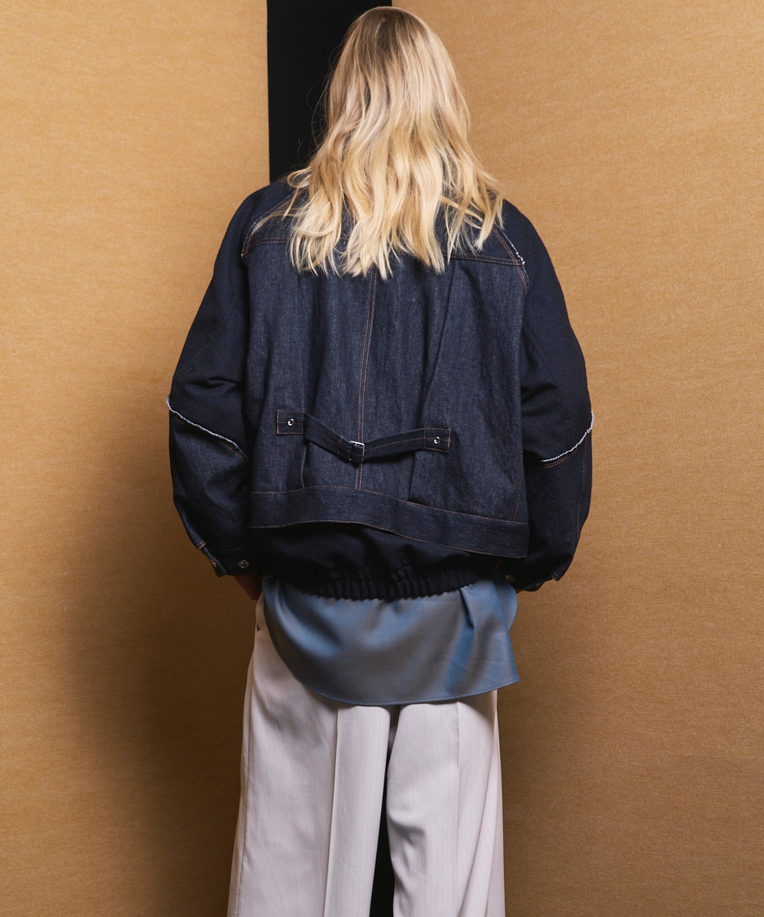 Different Materials Layering Prime-Over Trucker Jacket