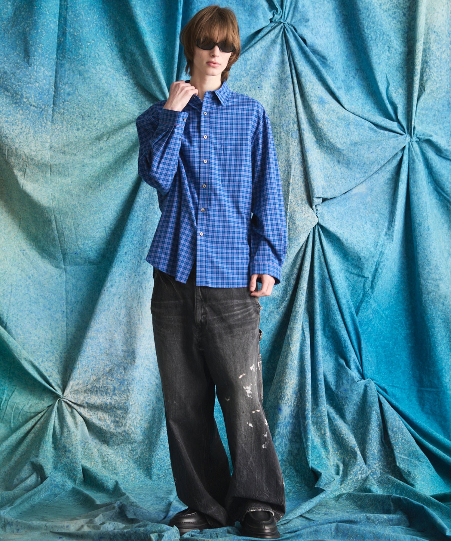 [26SS 预购] 花朵拼布复古休闲运动裤