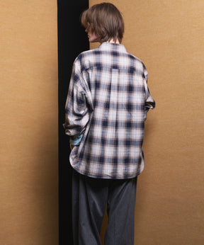 【Italian Dead Stock Fabric】Regular Collar Prime-Over Shirt