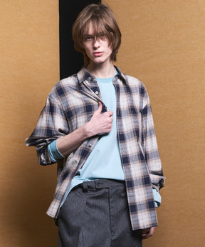 【Italian Dead Stock Fabric】Regular Collar Prime-Over Shirt