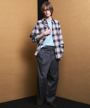 4 Colors Chambray Washable Wool Peaked Lapel Double Breasted Jacket