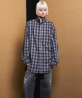 【Italian Dead Stock Fabric】Prime-Over Maxi Regular Collar Shirts Coat