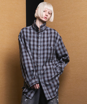 【Italian Dead Stock Fabric】Prime-Over Maxi Regular Collar Shirts Coat