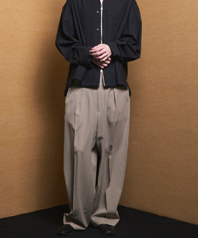 4 Colors Chambray Washable Wool Peaked Lapel Double Breasted Jacket