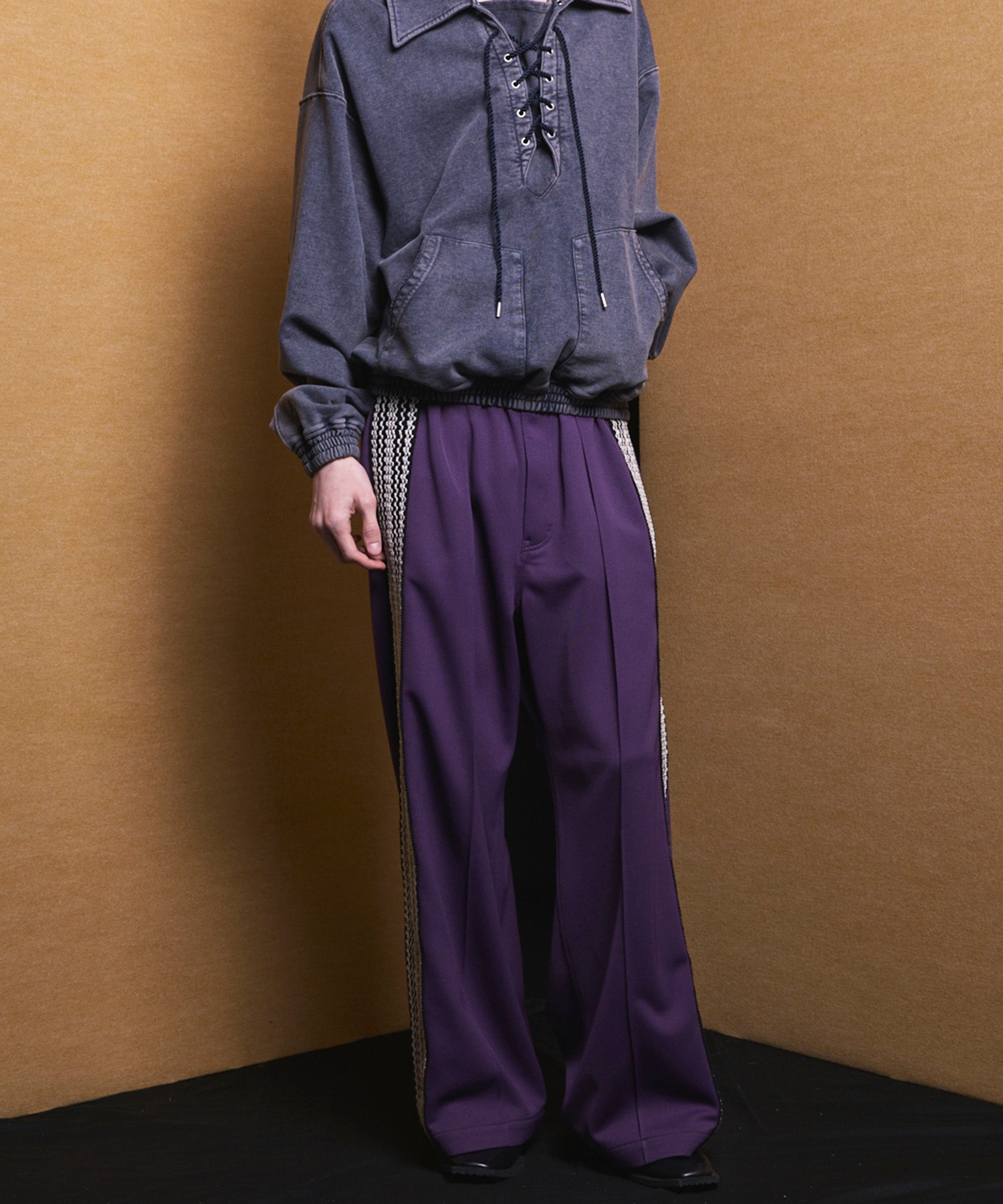 4 Colors Chambray Washable Wool Peaked Lapel Double Breasted Jacket