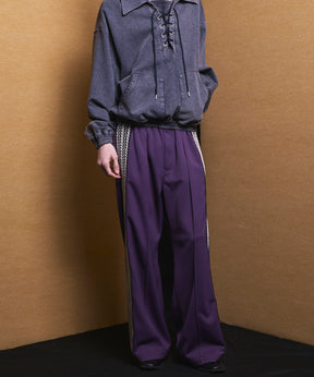 4 Colors Chambray Washable Wool Peaked Lapel Double Breasted Jacket