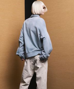 Deep Front Neck Prime-Over Polo Sweatshirt