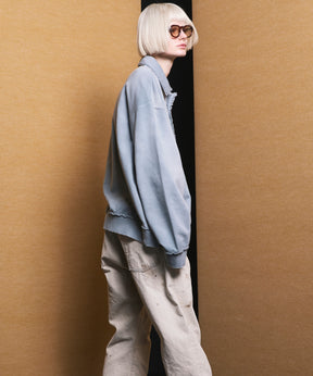 Deep Front Neck Prime-Over Polo Sweatshirt