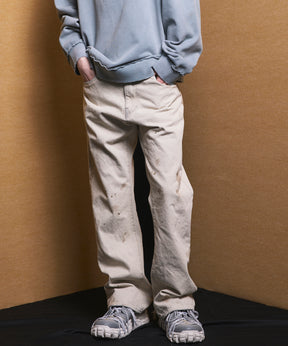 【26SS PRE-ORDER】【Vintage Style Denim Fabric】Semi-flared Denim Pants