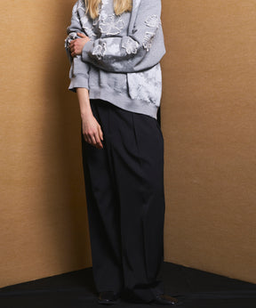 4 Colors Chambray Washable Wool Peaked Lapel Double Breasted Jacket