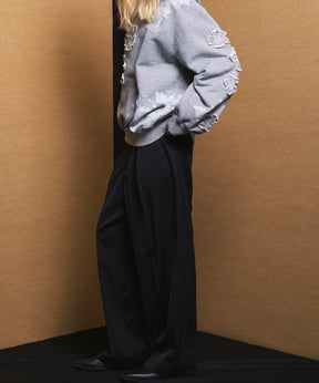 4 Colors Chambray Washable Wool Peaked Lapel Double Breasted Jacket