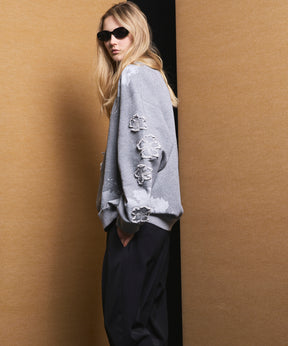 Flower Patch Prime-Over Crew Neck Sweatshirt