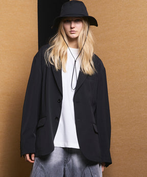 4 Colors Chambray Washable Wool Peaked Lapel Double Breasted Jacket