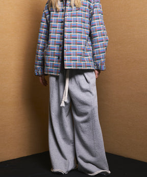 Loop-knit Tuck Wide Sweatpants