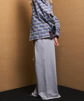 Loop-knit Tuck Wide Sweatpants