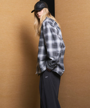 【Italian Dead Stock Fabric】Prime-Over Regular Collar Heavy-Weight Flannel Shirt Blouson
