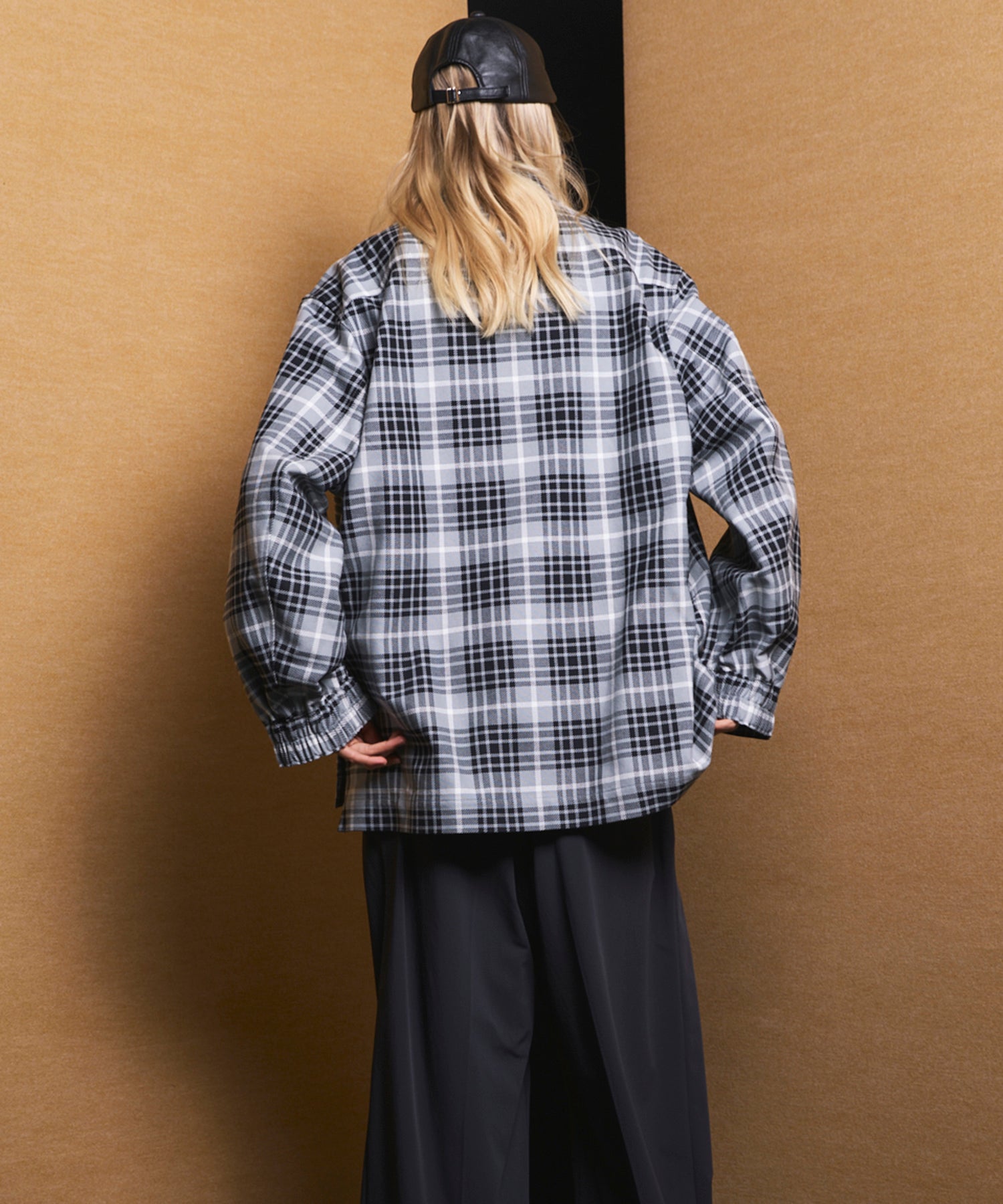 【Italian Dead Stock Fabric】Prime-Over Regular Collar Heavy-Weight Flannel Shirt Blouson