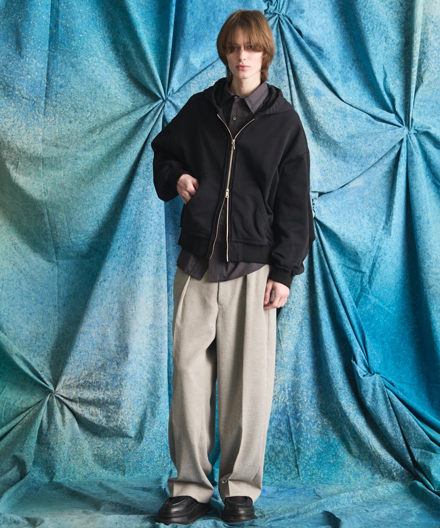 【26ss PRE-ORDER】Deep Front Neck Prime-Over Skipper Shirt