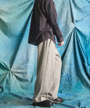 4 Colors Chambray Washable Wool Peaked Lapel Double Breasted Jacket