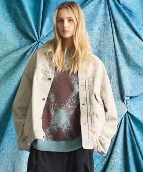 4 색 샹 브레이 세탁 가능한 양모 피크 라펠 더블 가슴 재킷