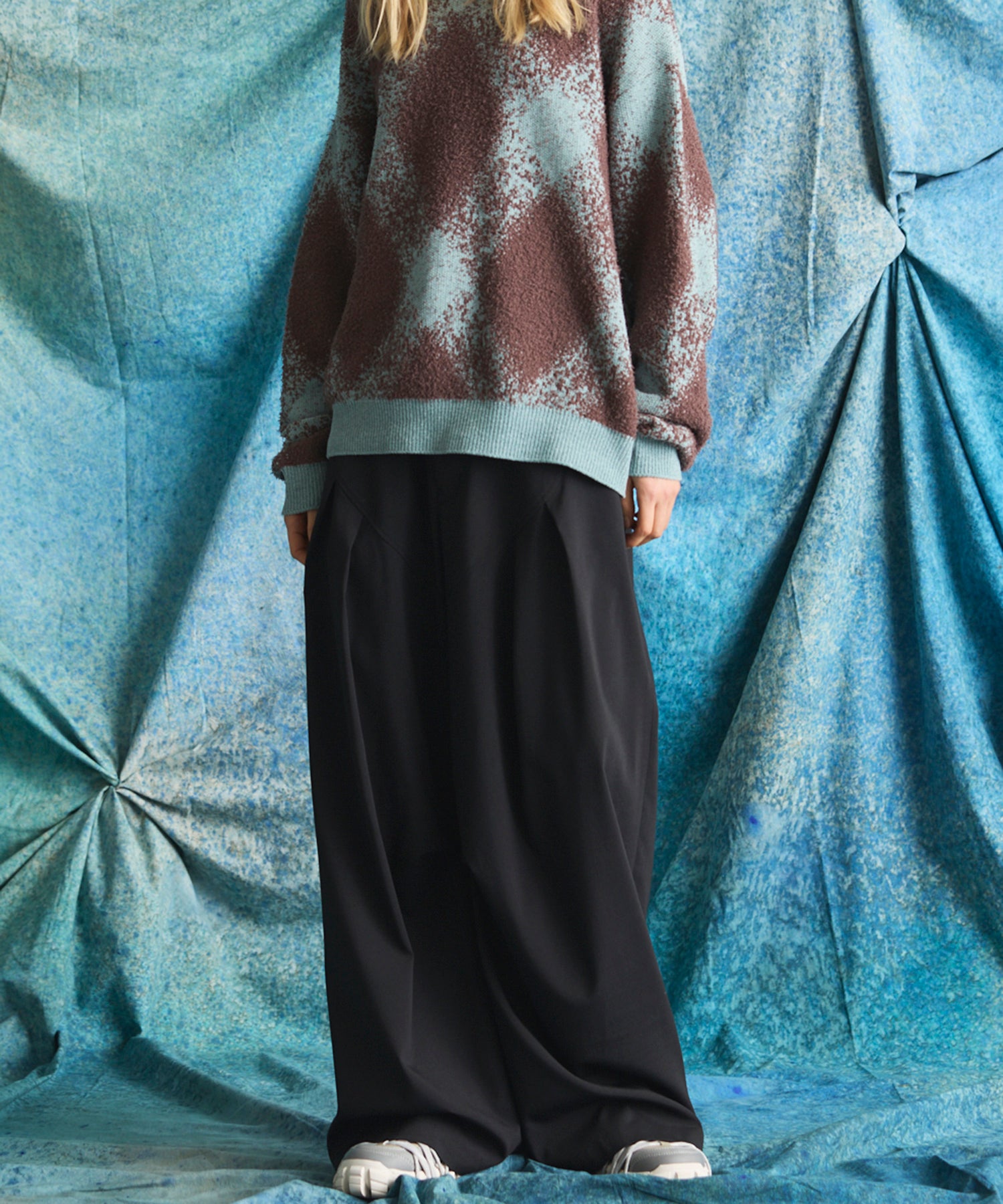 4 Colors Chambray Washable Wool Peaked Lapel Double Breasted Jacket