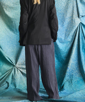 4 Colors Chambray Washable Wool Peaked Lapel Double Breasted Jacket