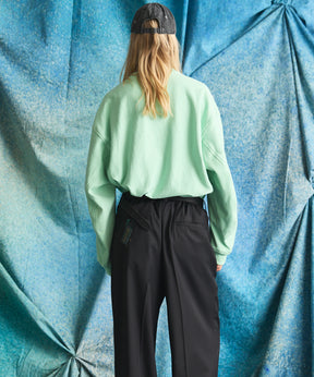 Crew Neck Prime-Over Pullover Sweatshirt