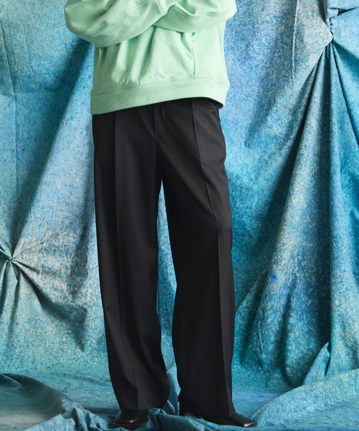 4 색 샹 브레이 세탁 가능한 양모 피크 라펠 더블 가슴 재킷